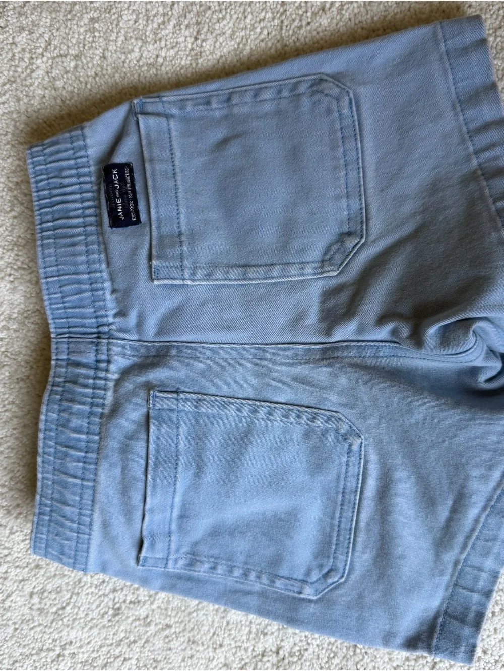 Light Blue boys Casual Elastic-Waist Shorts